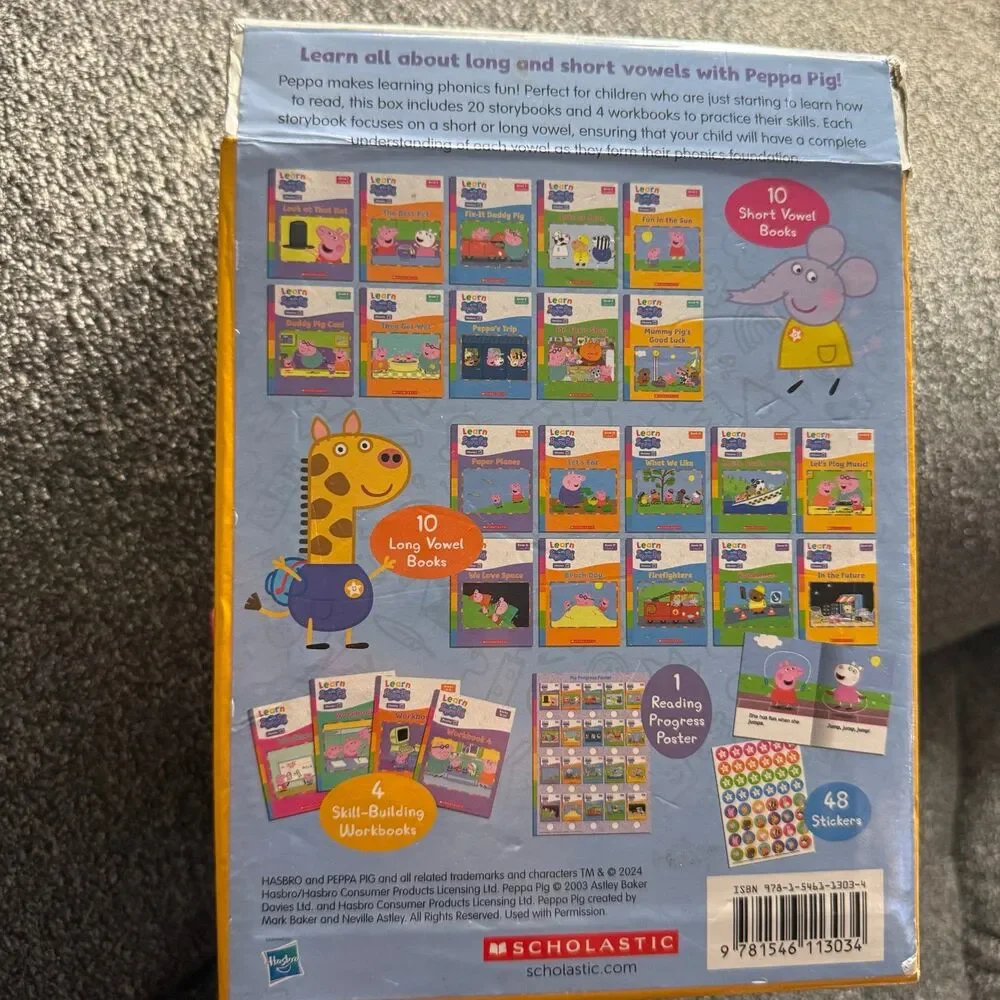 Peppa Pig Phonics Children 20 Books Set (kids kid education read reading animal
